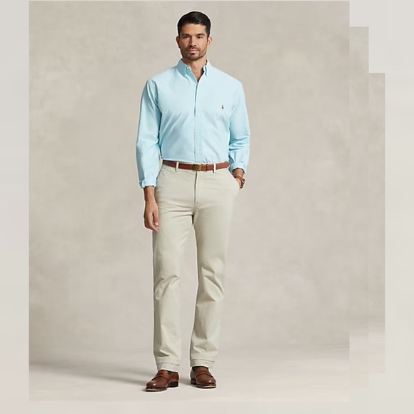NWT Polo Ralph Lauren Men Stretch Classic Fit Chino Pants SZ 42T X 36 Beige Pony
